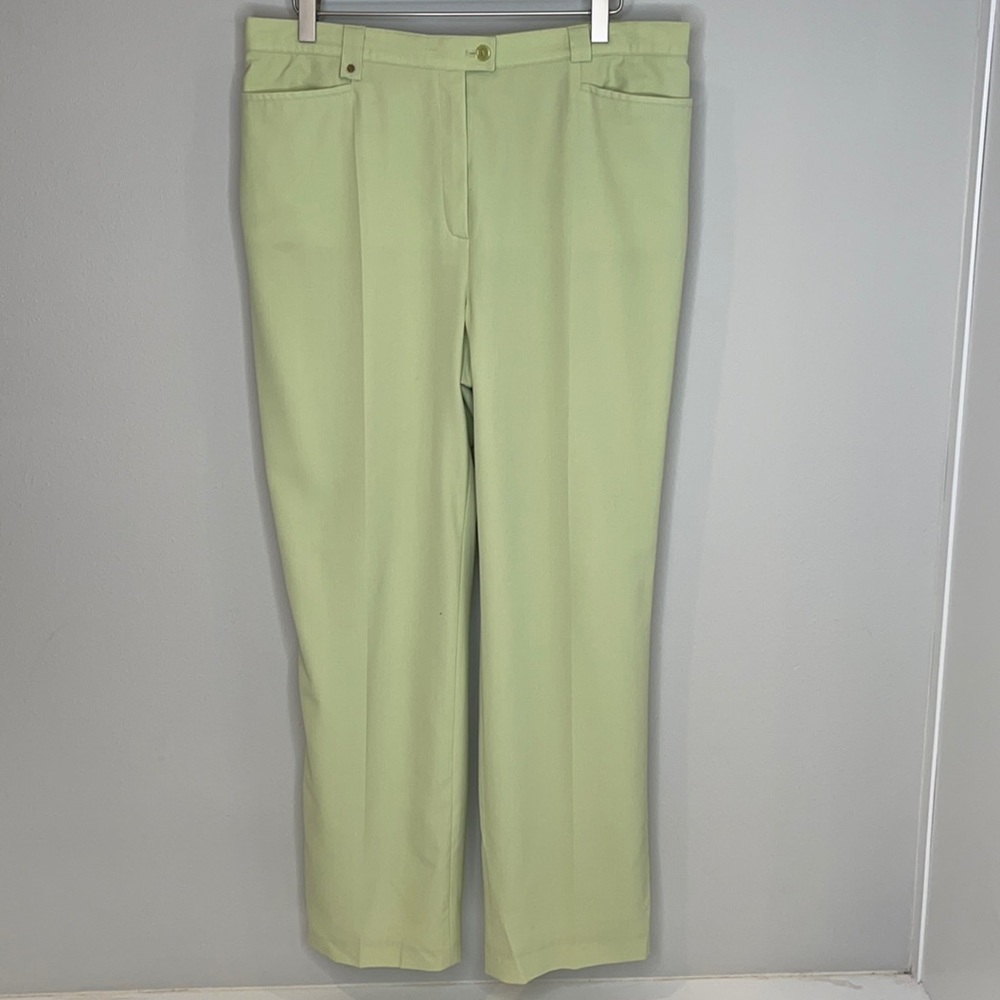 BASLER Lime Green Pants in Size 12